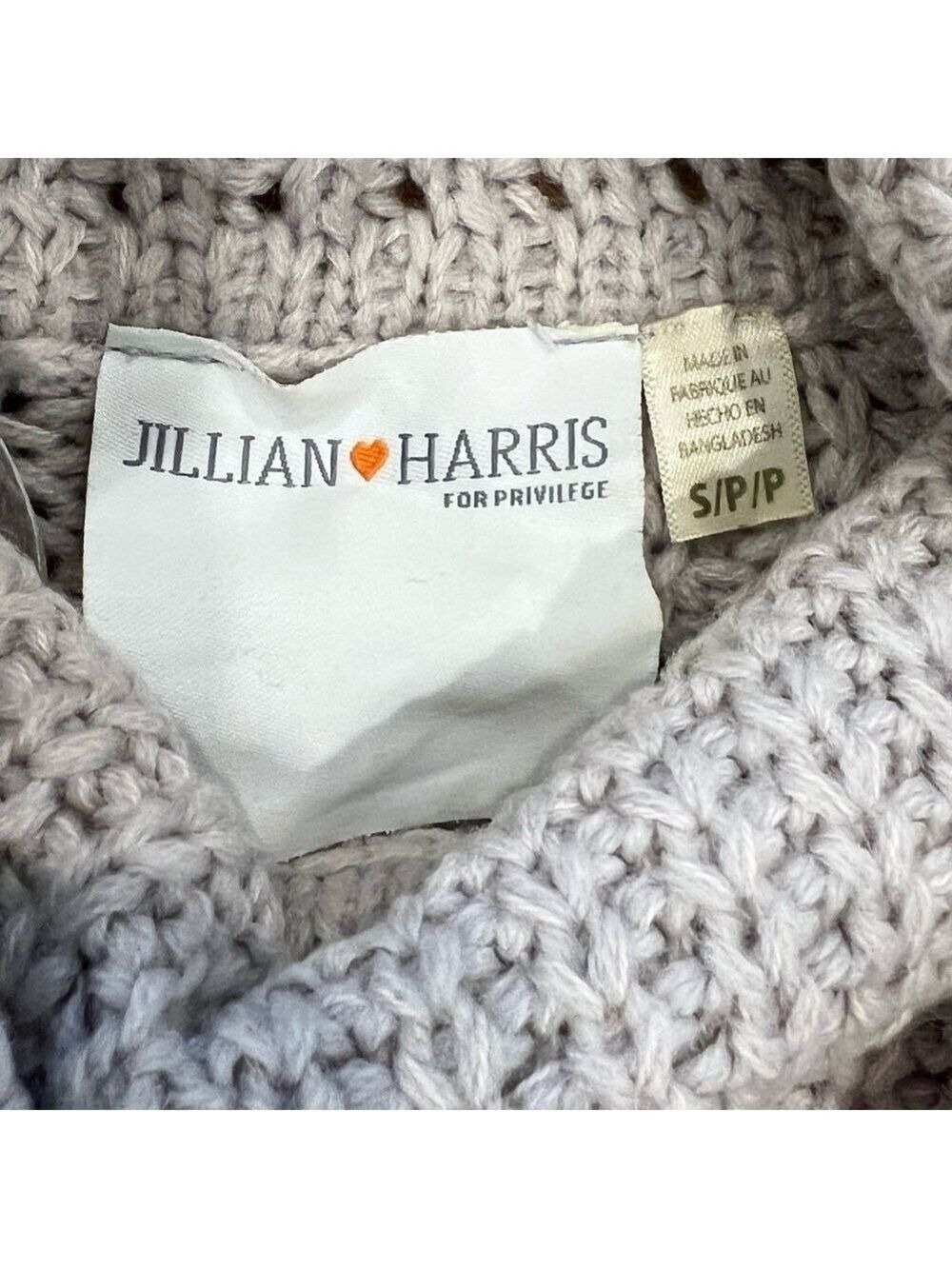 Jillian Harris X Privilege Light Grey Cowl Neck Long Sleeve Sweater-Size Small - Picture 4 of 5